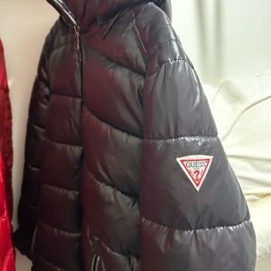 Guess Shiny Black Outerwear